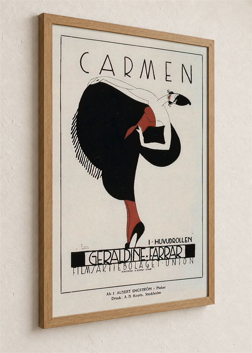 Carmen, filmski plakat iz 1918., braon ram iz ugla