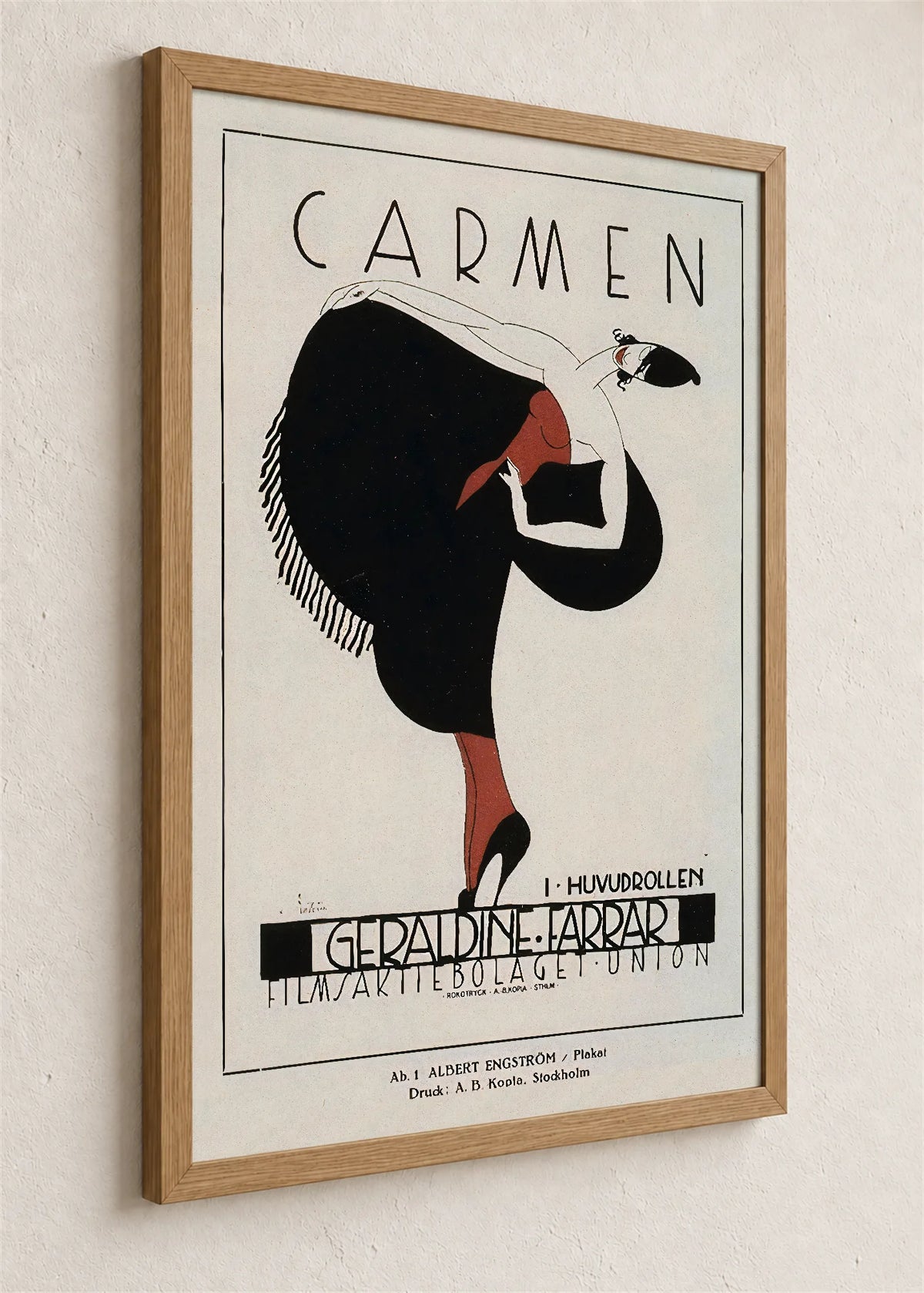 Carmen, filmski plakat iz 1918., braon ram iz ugla