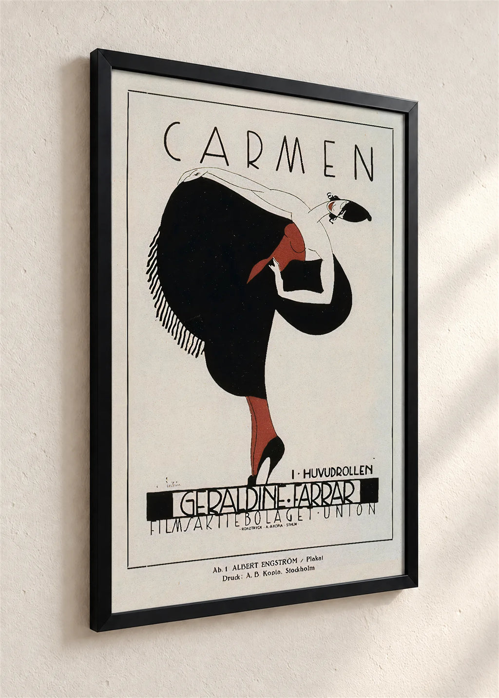 Carmen, filmski plakat iz 1918., crni ram iz ugla