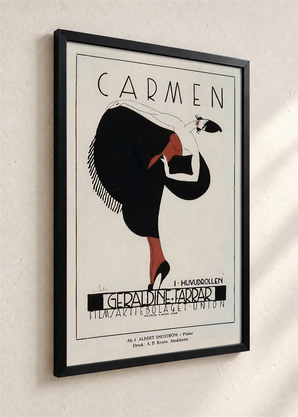 Carmen, filmski plakat iz 1918., crni ram iz ugla