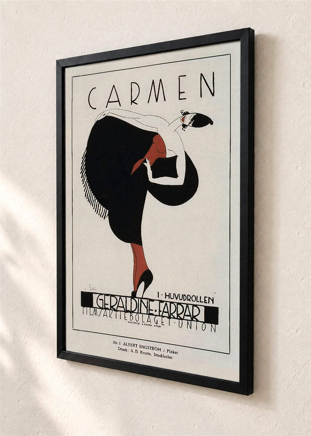 Carmen, filmski plakat iz 1918., crni ram, detalj