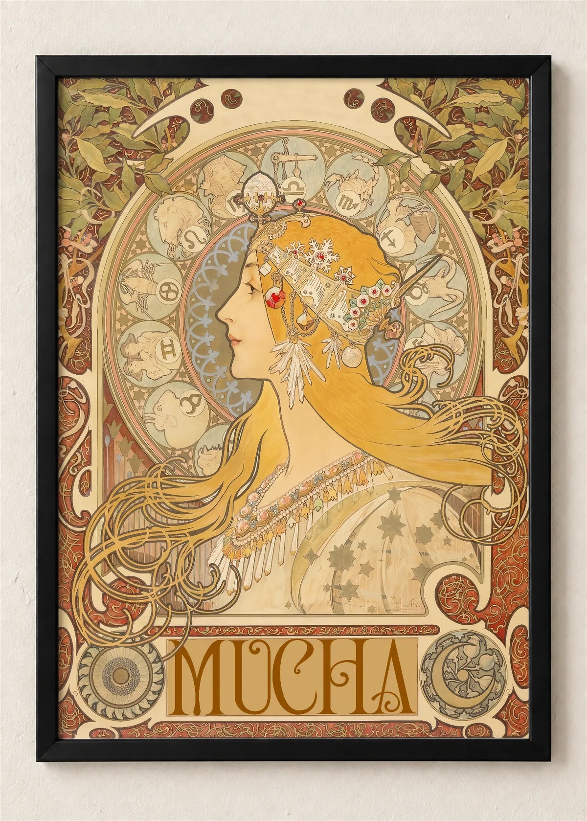 Zodijak, poster u crnom ramu