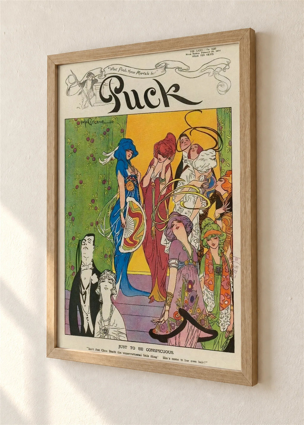 Naslovnica magazina Puck, 1914, braon ram, detalj