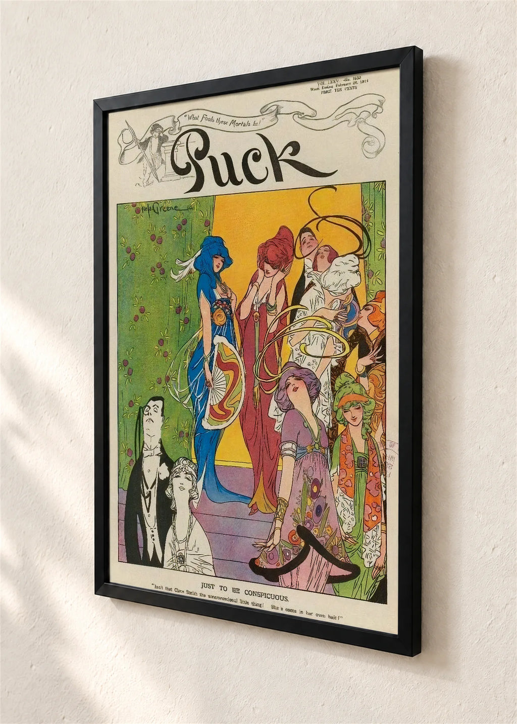 Naslovnica magazina Puck, 1914, crni ram, detalj