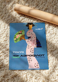 Aeroflot, Tokio preko Moskve, poster bez rama