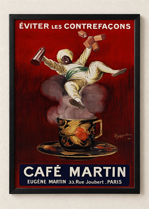 Café Martin, poster u crnom ramu