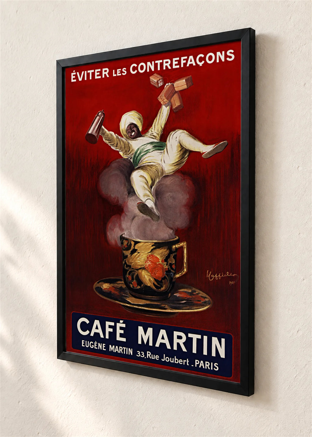 Café Martin, crni ram, detalj