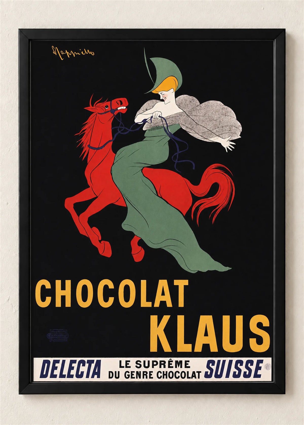 Chocolat Klaus, poster u crnom ramu
