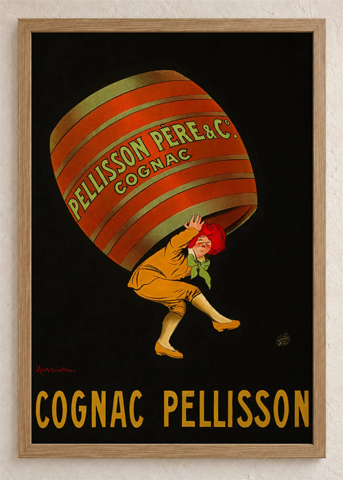 Cognac Pellisson, poster u braon drvenom ramu