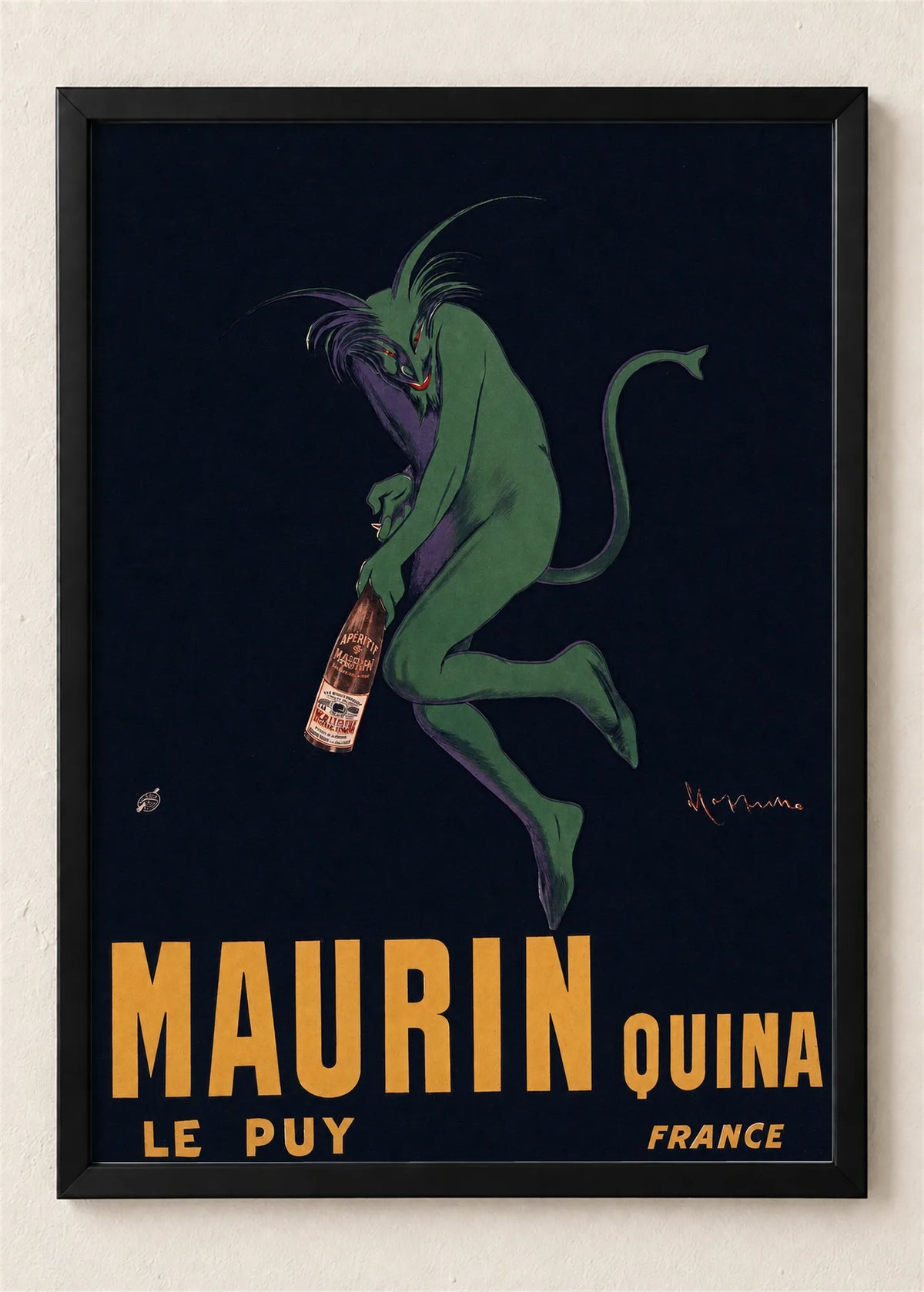 Maurin Quina, poster u crnom ramu