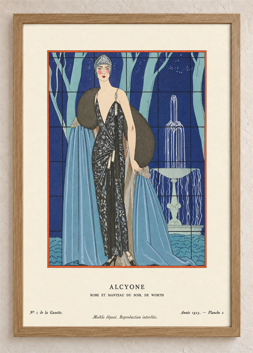 Alcyone, poster u braon drvenom ramu