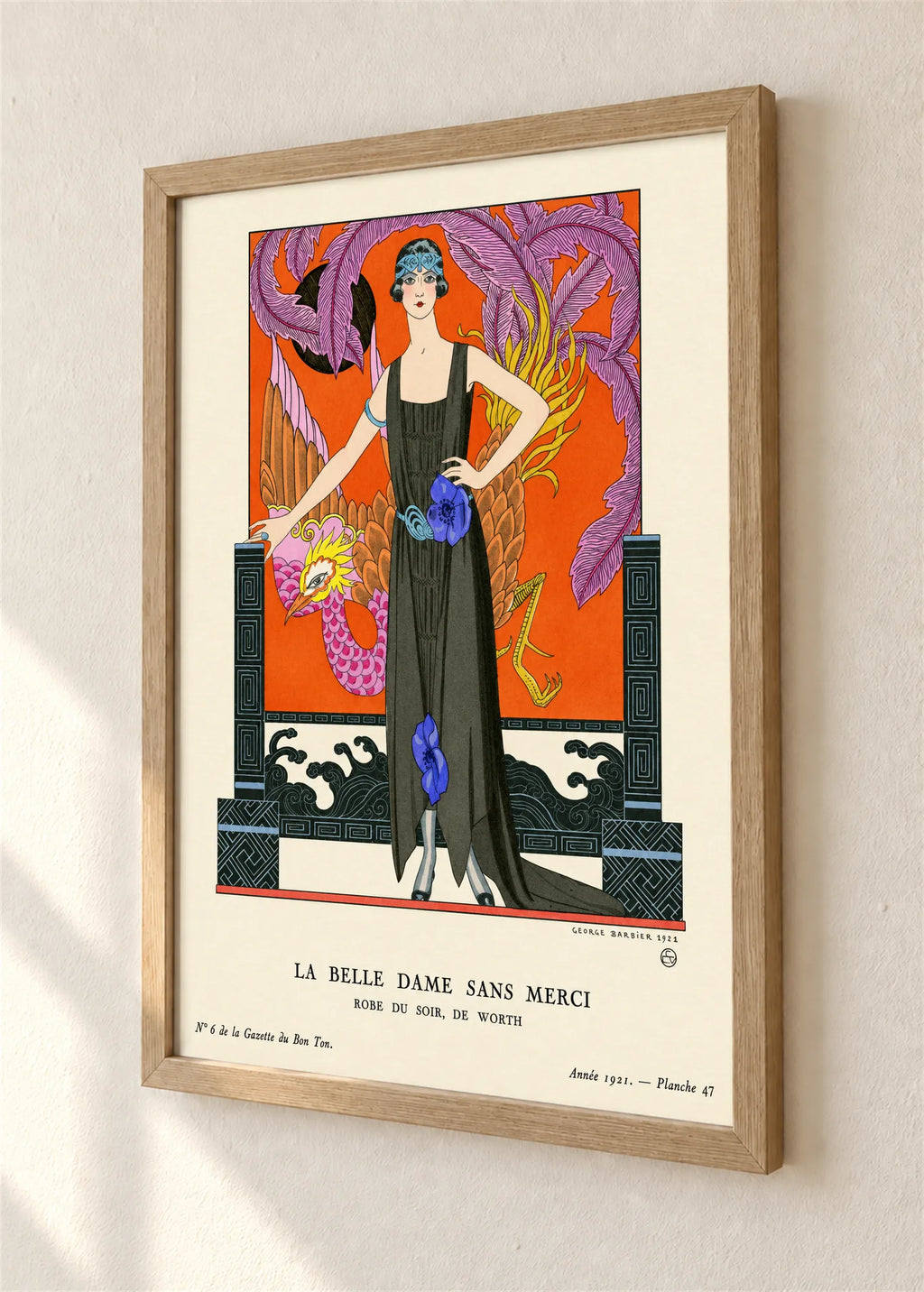 La belle dame sans merci, braon ram, detalj