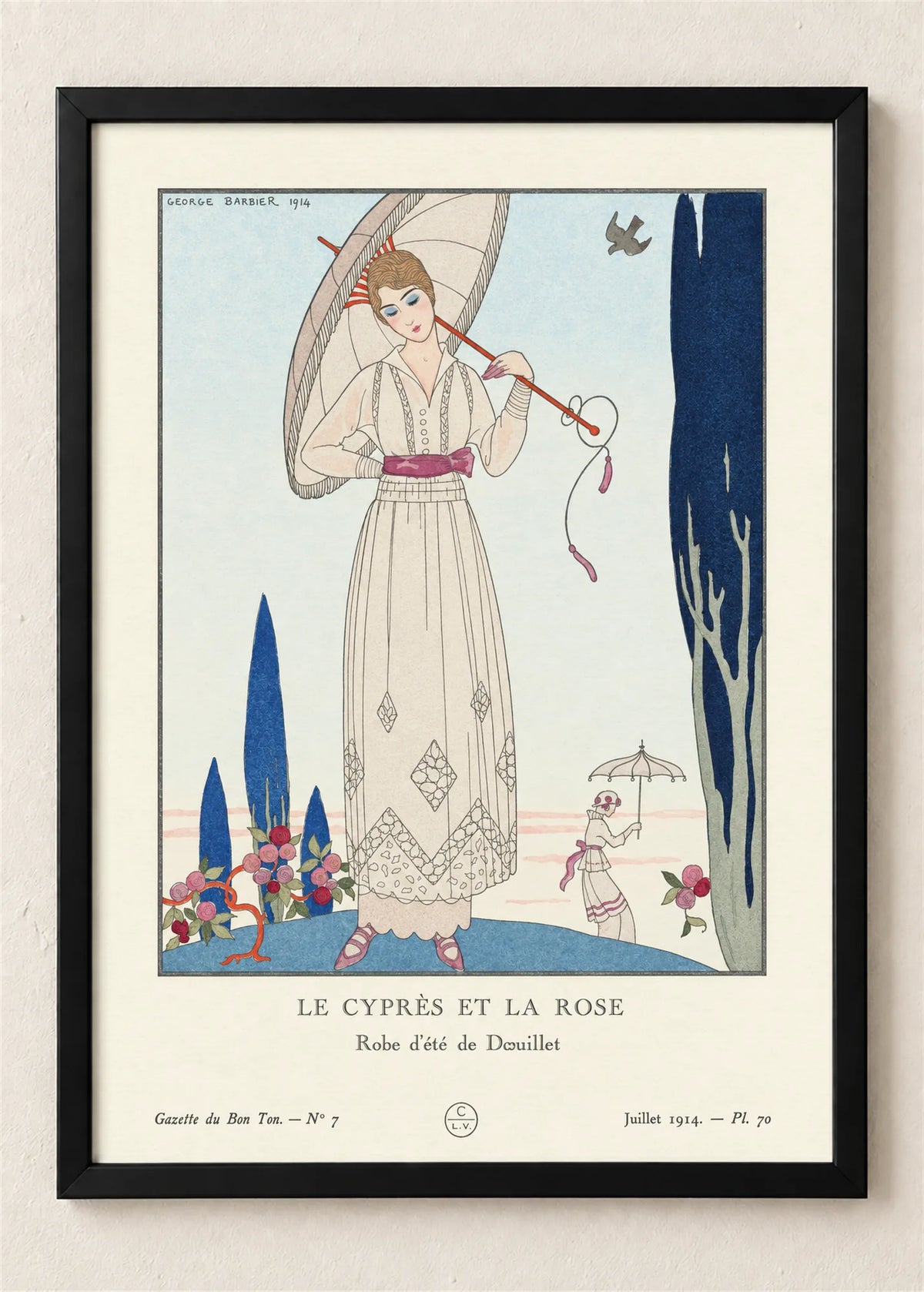 Le cyprès et la rose, poster u crnom ramu