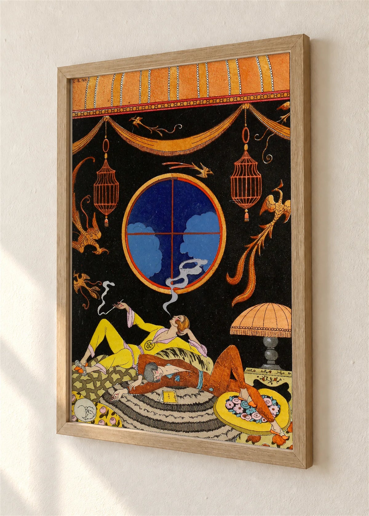 Fumée d'Opium, braon ram, detalj