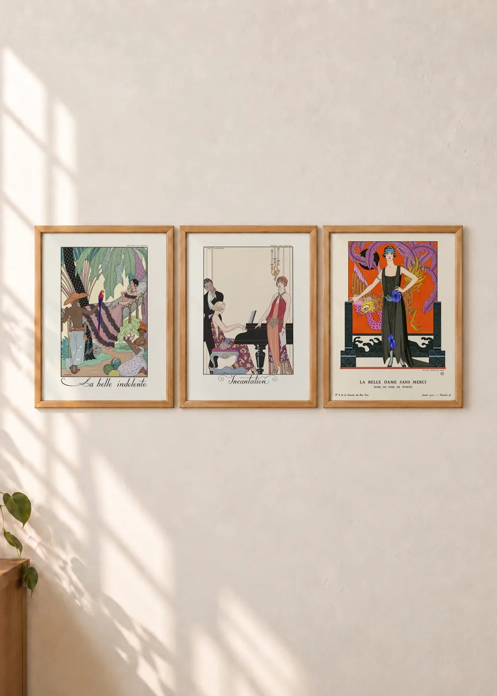 Georges Barbier: set od 3 postera, ceo set u braon ramovima