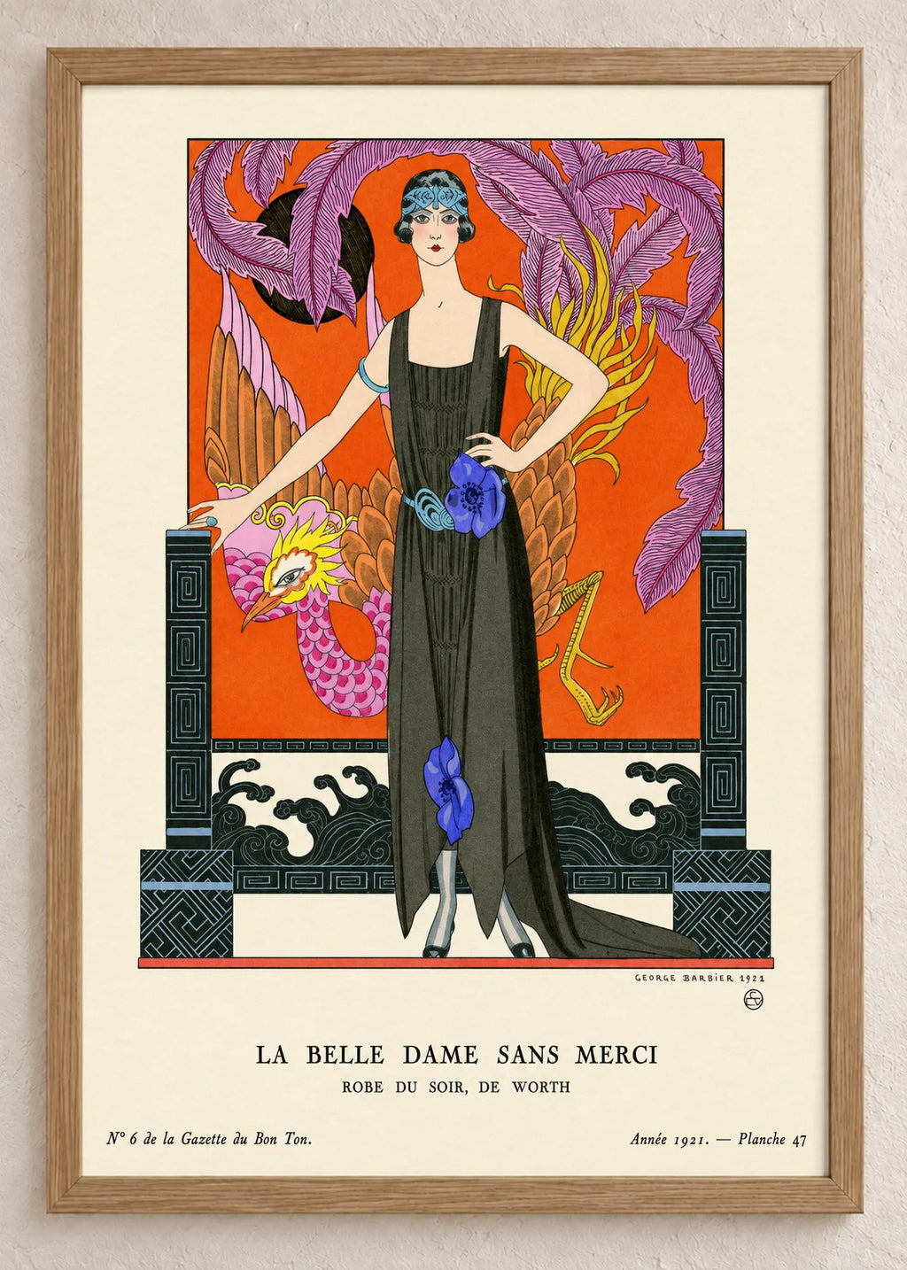 Georges Barbier: set od 3 postera, La belle dame sans merci, u braon ramu