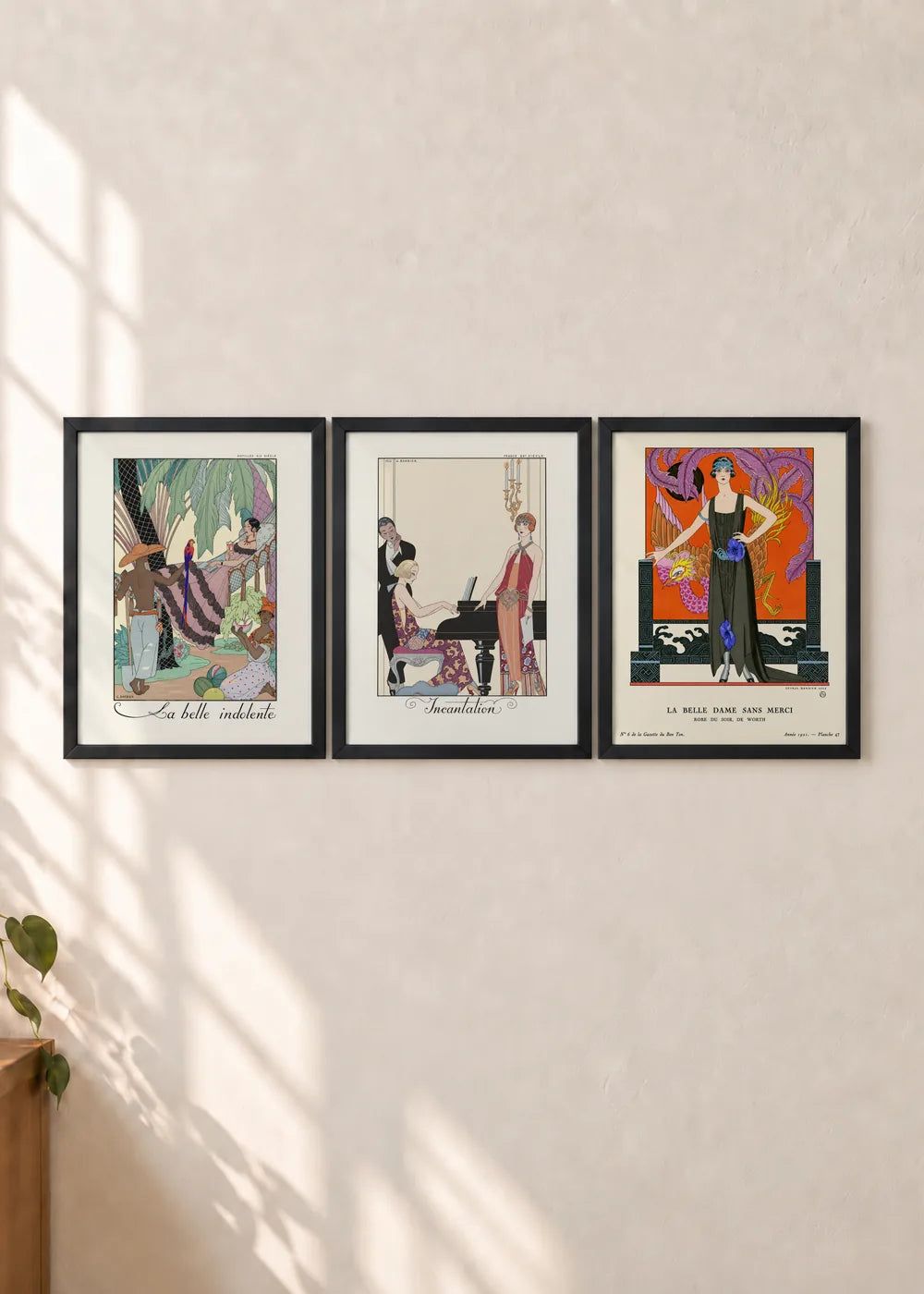 Georges Barbier: set od 3 postera, ceo set u crnim ramovima