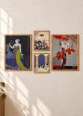 Georges Barbier: moda i boje, set od 4 postera, ceo set u braon ramovima
