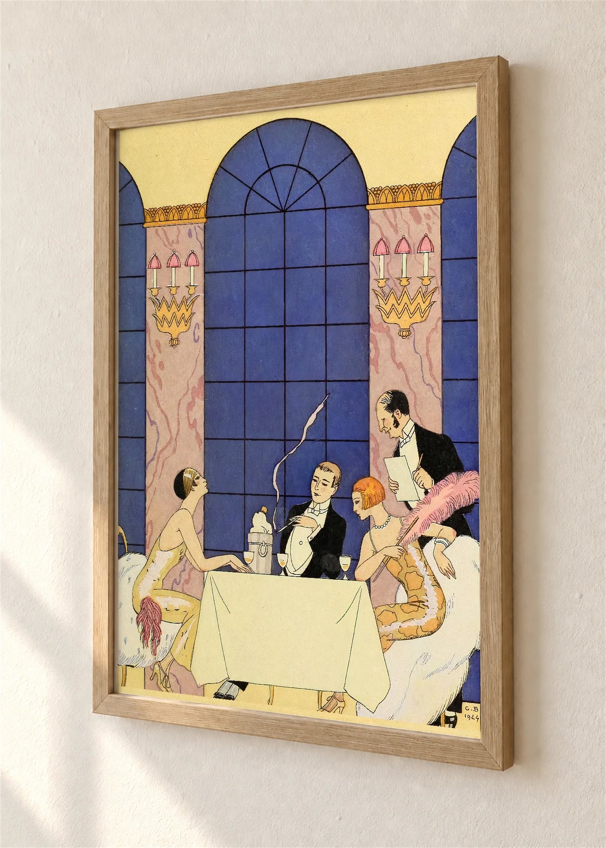 Le Champagne, braon ram, detalj