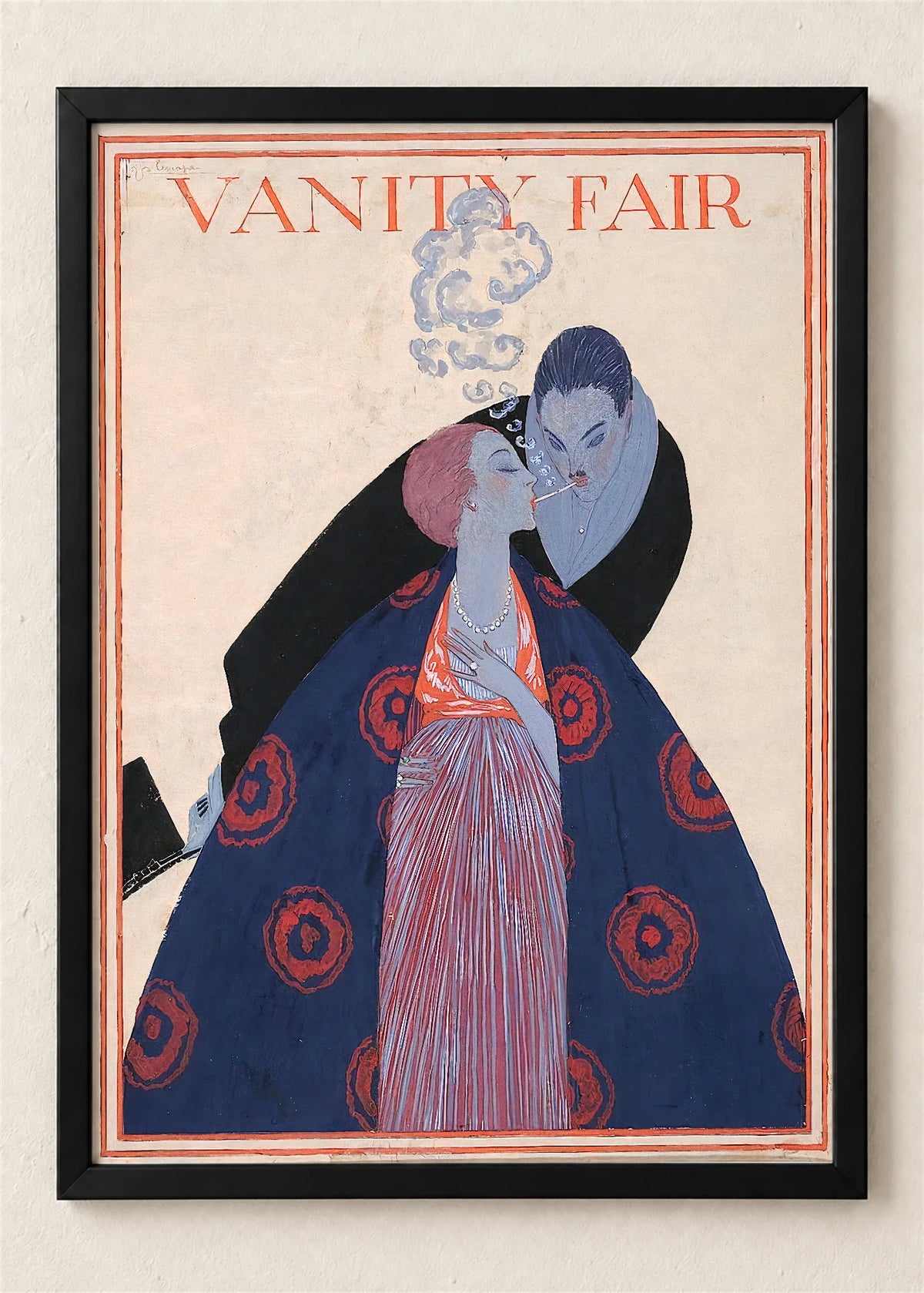 Vanity Fair, naslovnica iz 1919., poster u crnom ramu