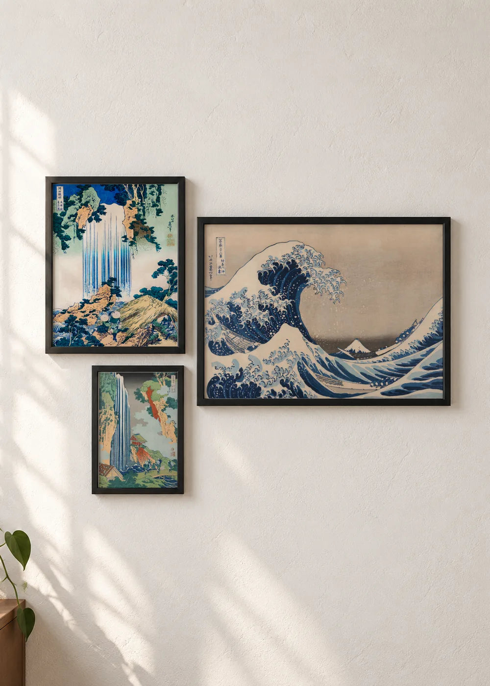 Hokusai: Veliki talas i vodopadi, ceo set u crnim ramovima