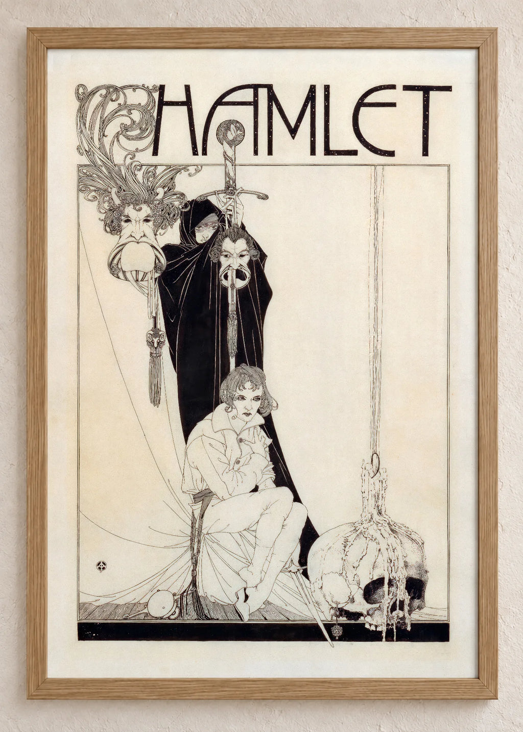 John Austen: Hamlet, set od 3 postera, Hamlet - Title Page, u braon ramu