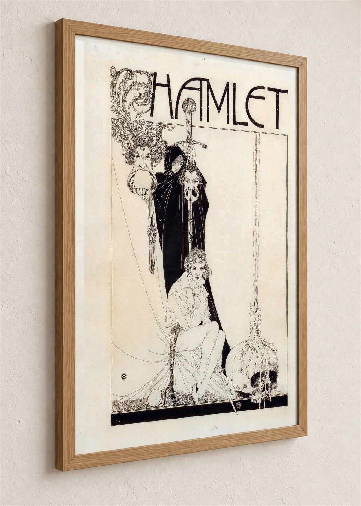 Hamlet, naslovna strana, braon ram iz ugla
