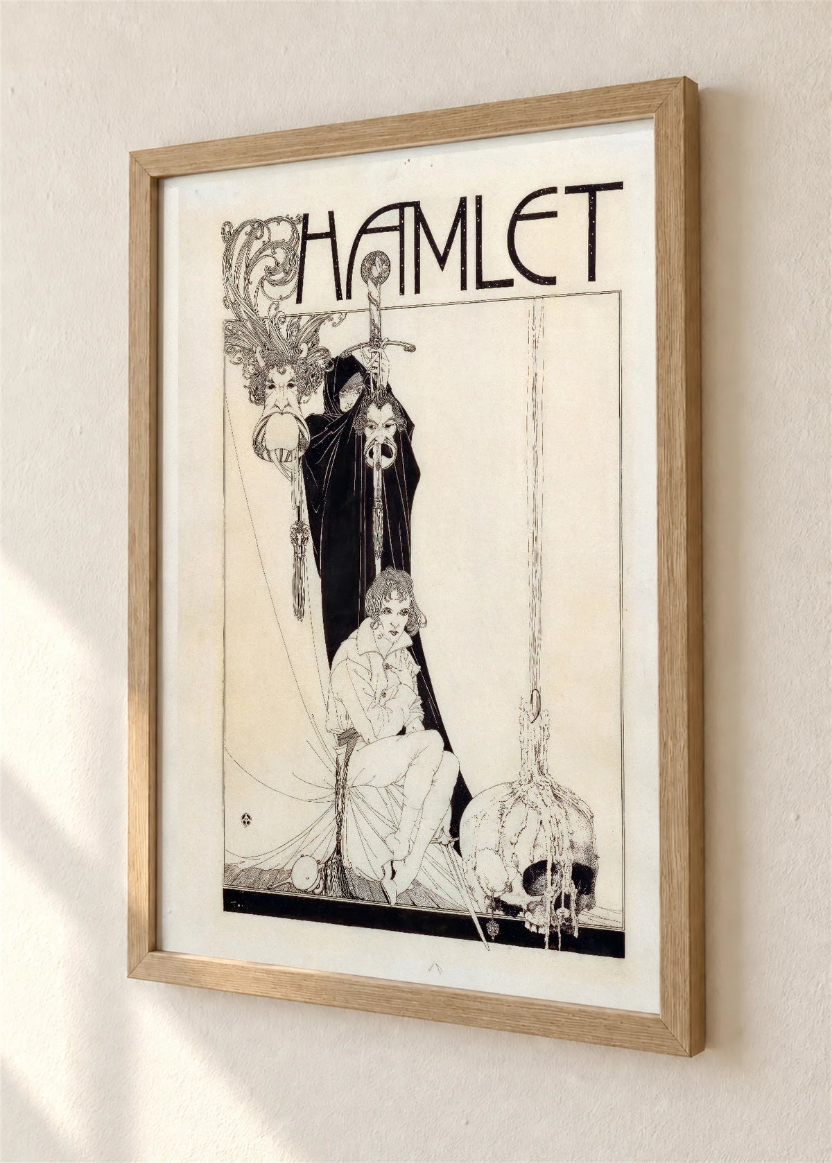 Hamlet, naslovna strana, braon ram, detalj