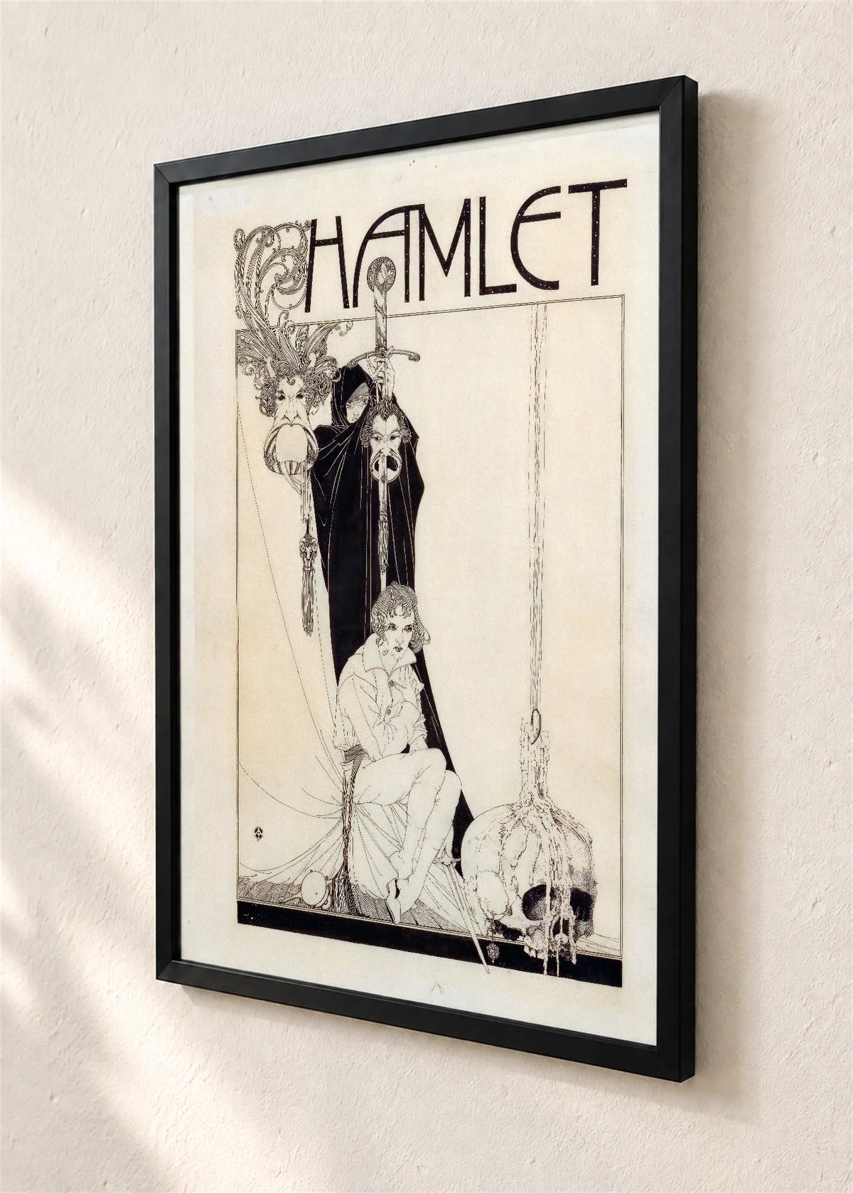 Hamlet, naslovna strana, crni ram, detalj