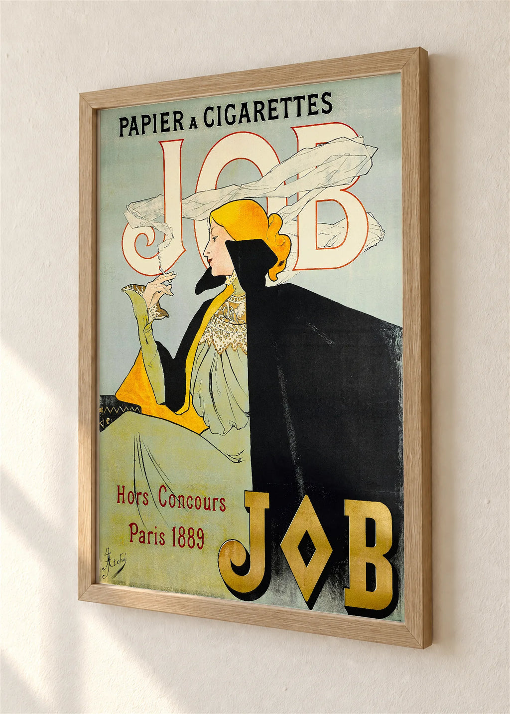 Job, plakat za papiriće, braon ram, detalj
