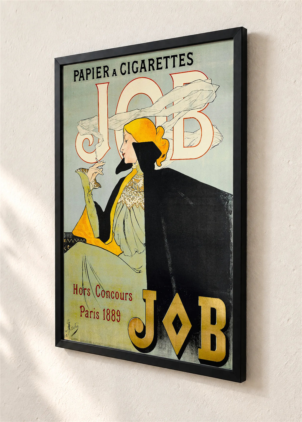 Job, plakat za papiriće, crni ram, detalj