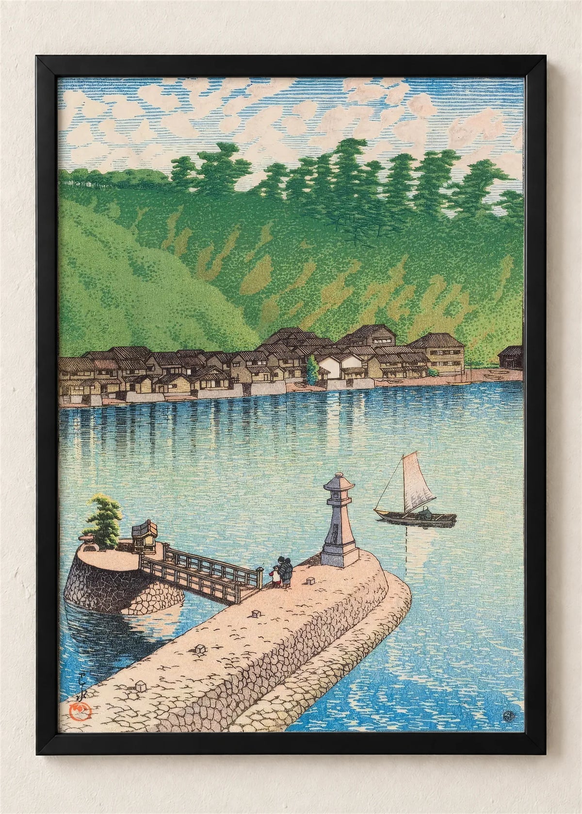 Luka sa kamenim fenjerom, poster u crnom ramu