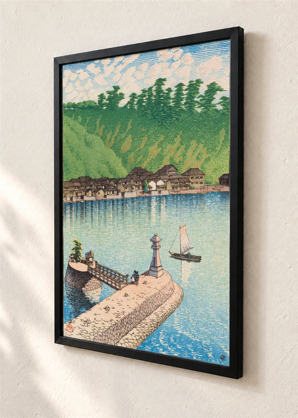 Luka sa kamenim fenjerom, crni ram, detalj