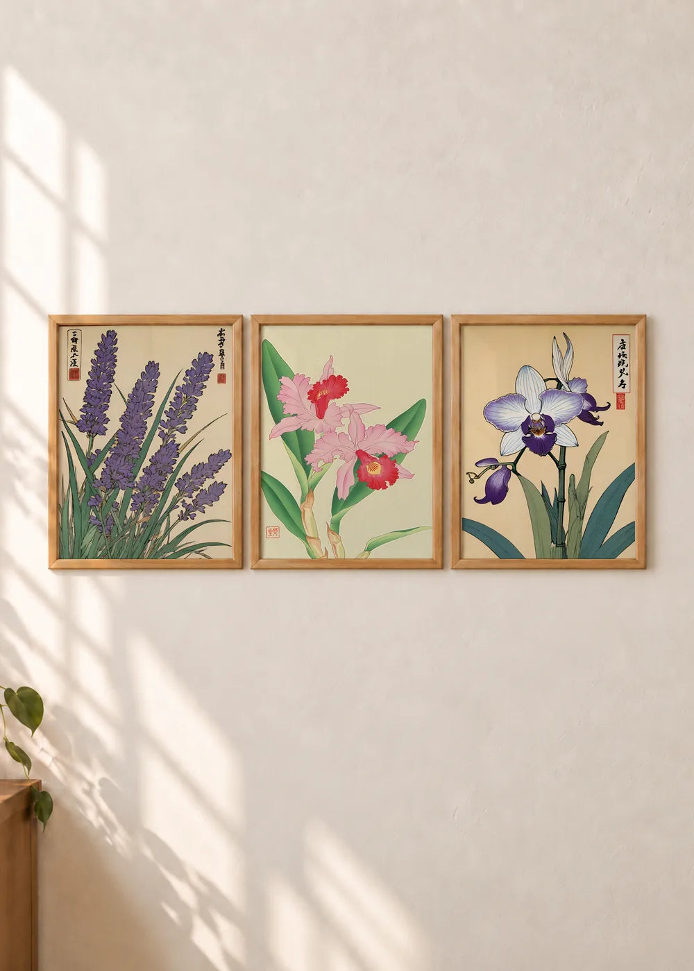 Lavanda i orhideje, braon, ceo komplet