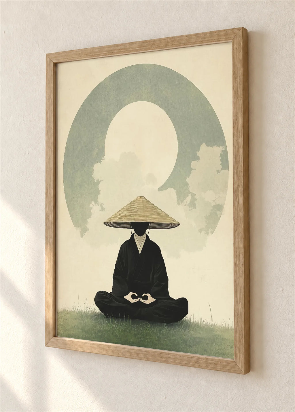 Meditacija pod krugom, braon ram, detalj