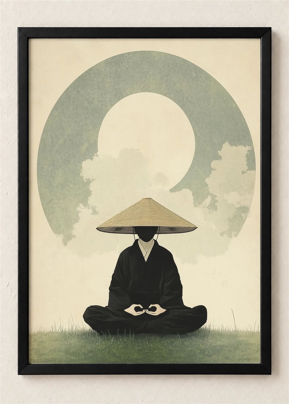 Meditacija pod krugom, poster u crnom ramu