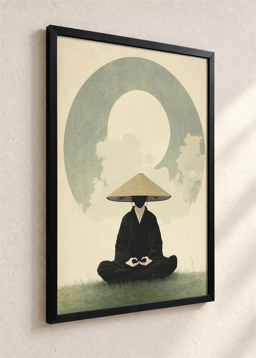 Meditacija pod krugom, crni ram iz ugla