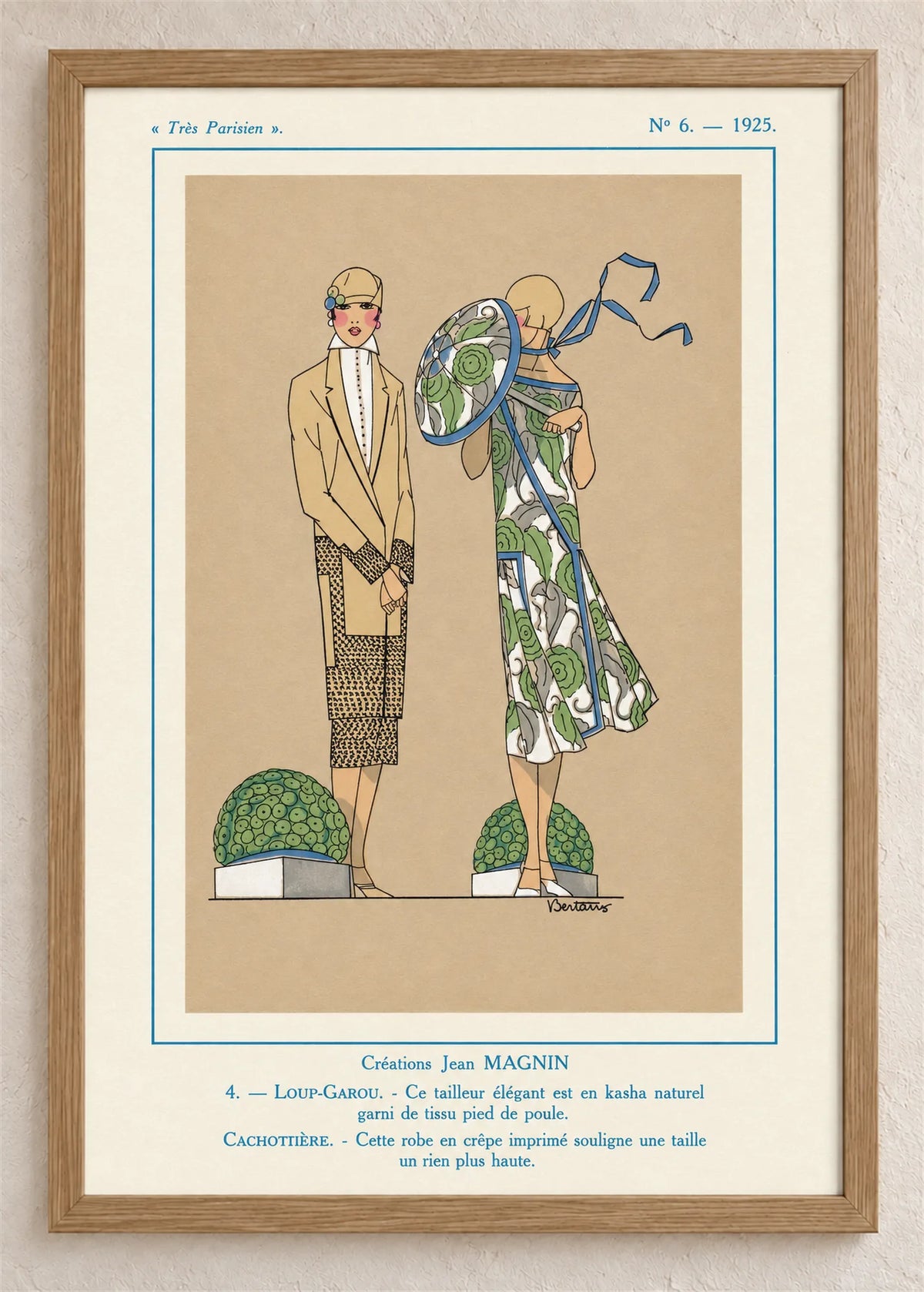 Très Parisien, Loup-Garou, 1925., poster u braon drvenom ramu