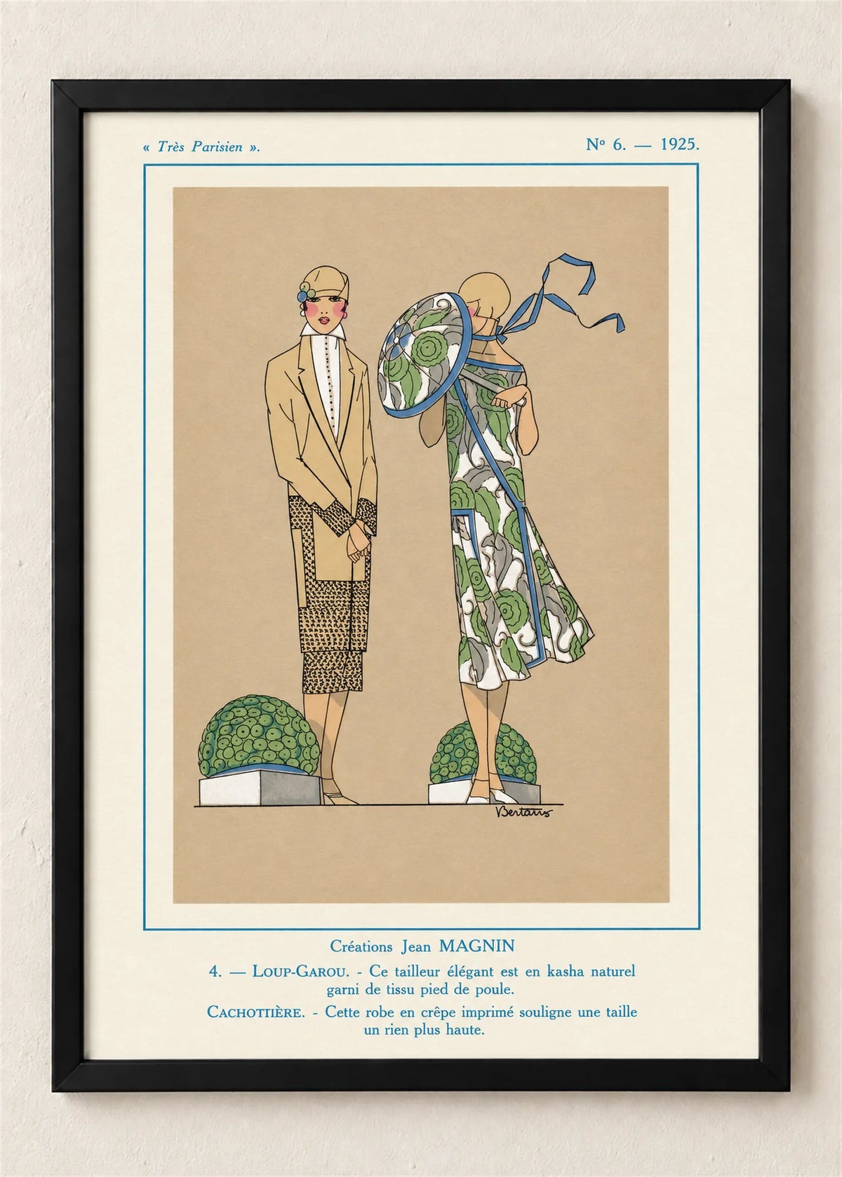 Très Parisien, Loup-Garou, 1925., poster u crnom ramu