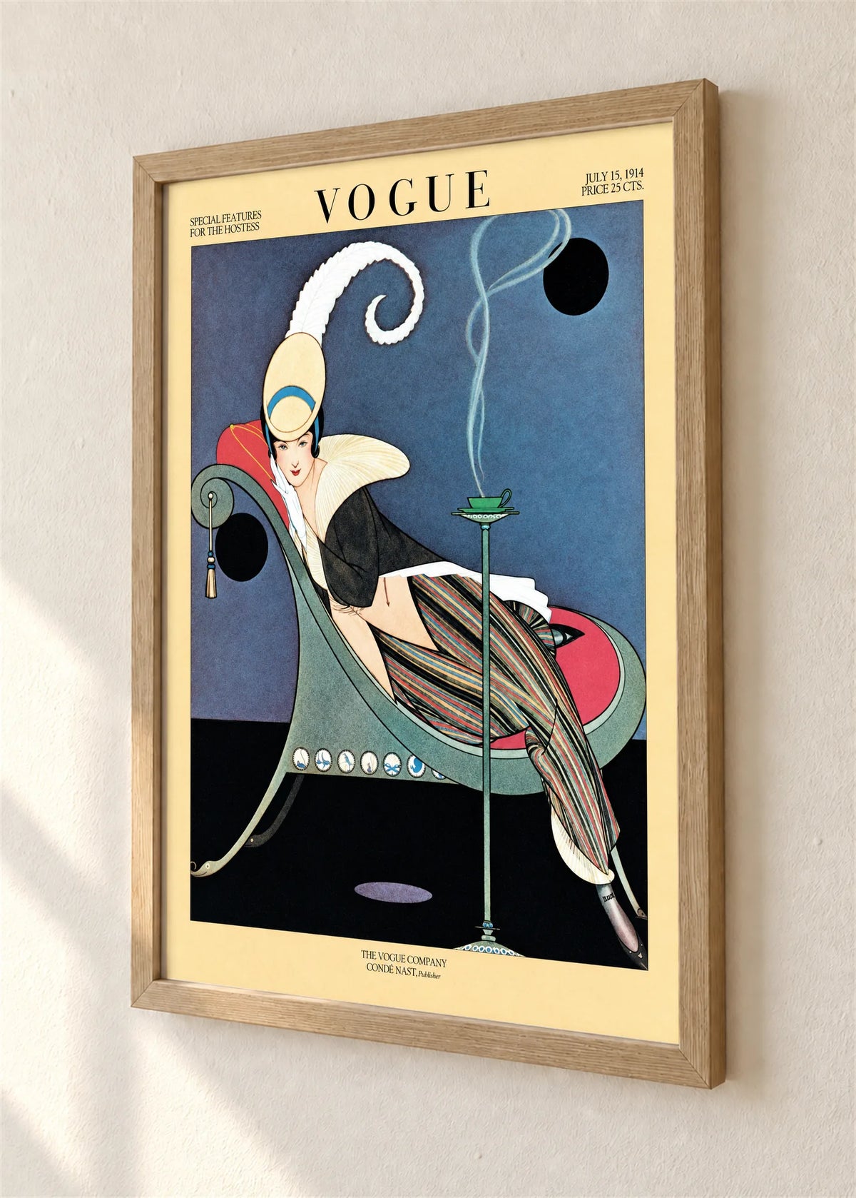 Vogue, naslovnica iz jula 1914., braon ram, detalj