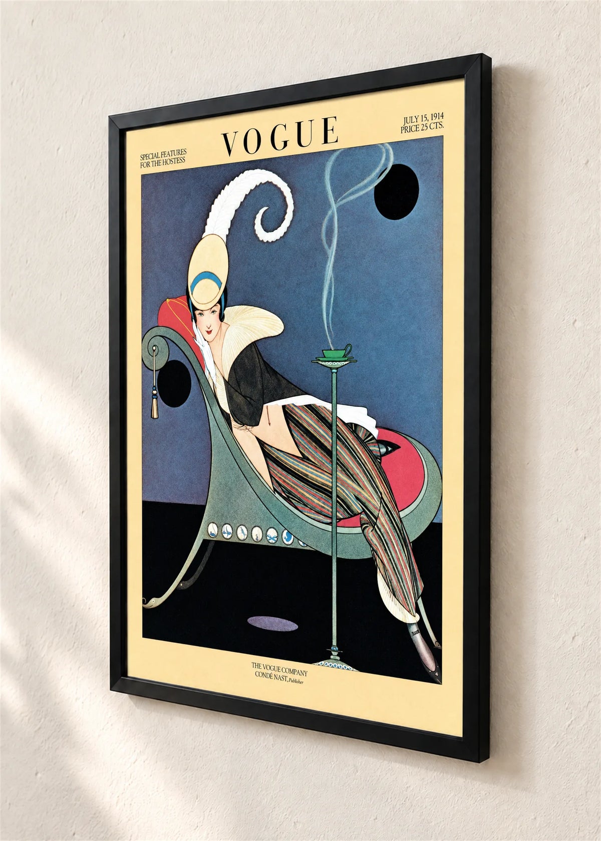 Vogue, naslovnica iz jula 1914., crni ram, detalj