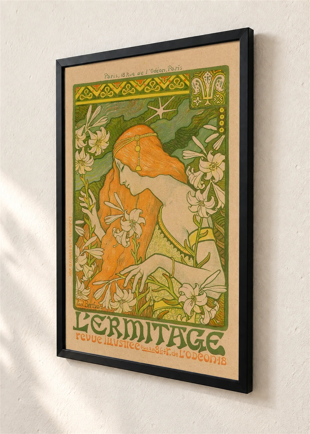L'Ermitage, plakat za časopis, crni ram, detalj