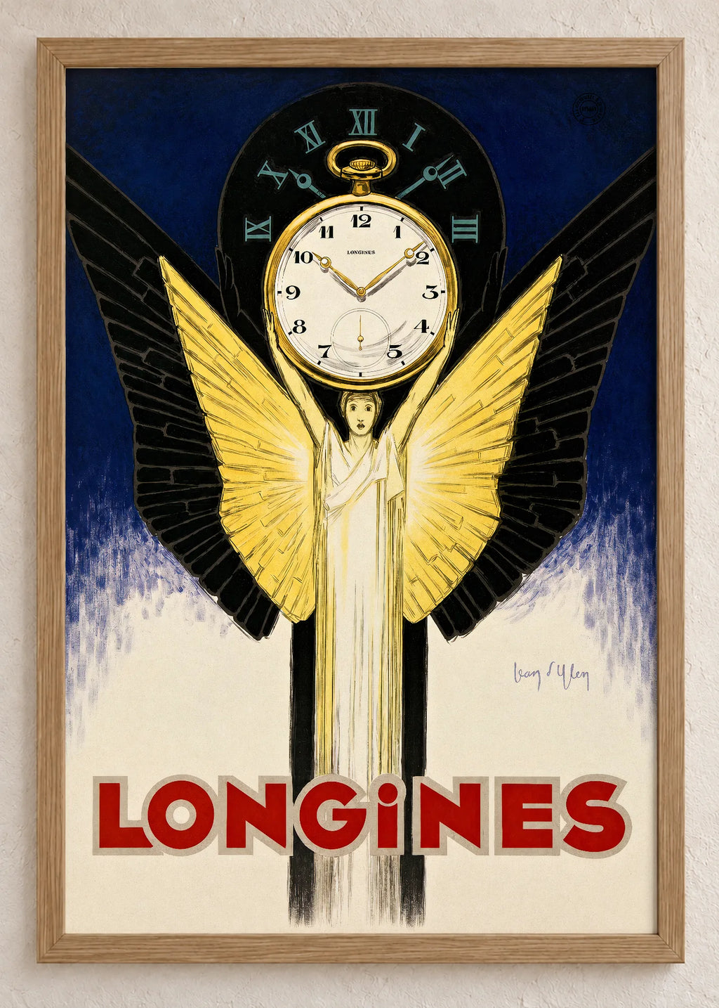 Longines i Rolex: set od 3 postera, Longines Wings, u braon ramu