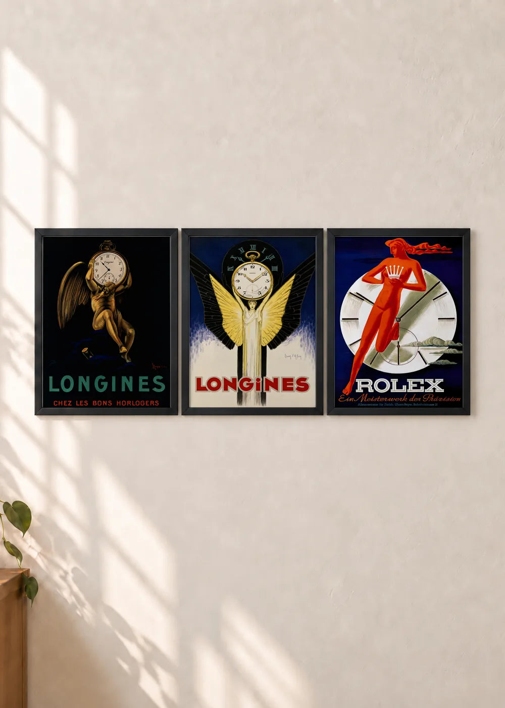Longines i Rolex: set od 3 postera, ceo set u crnim ramovima