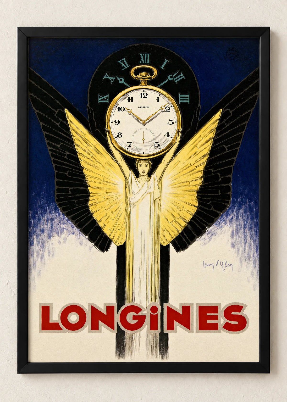 Longines i Rolex: set od 3 postera, Longines Wings, u crnim ramu