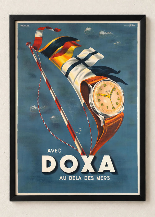 Doxa, preko mora, poster u crnom ramu