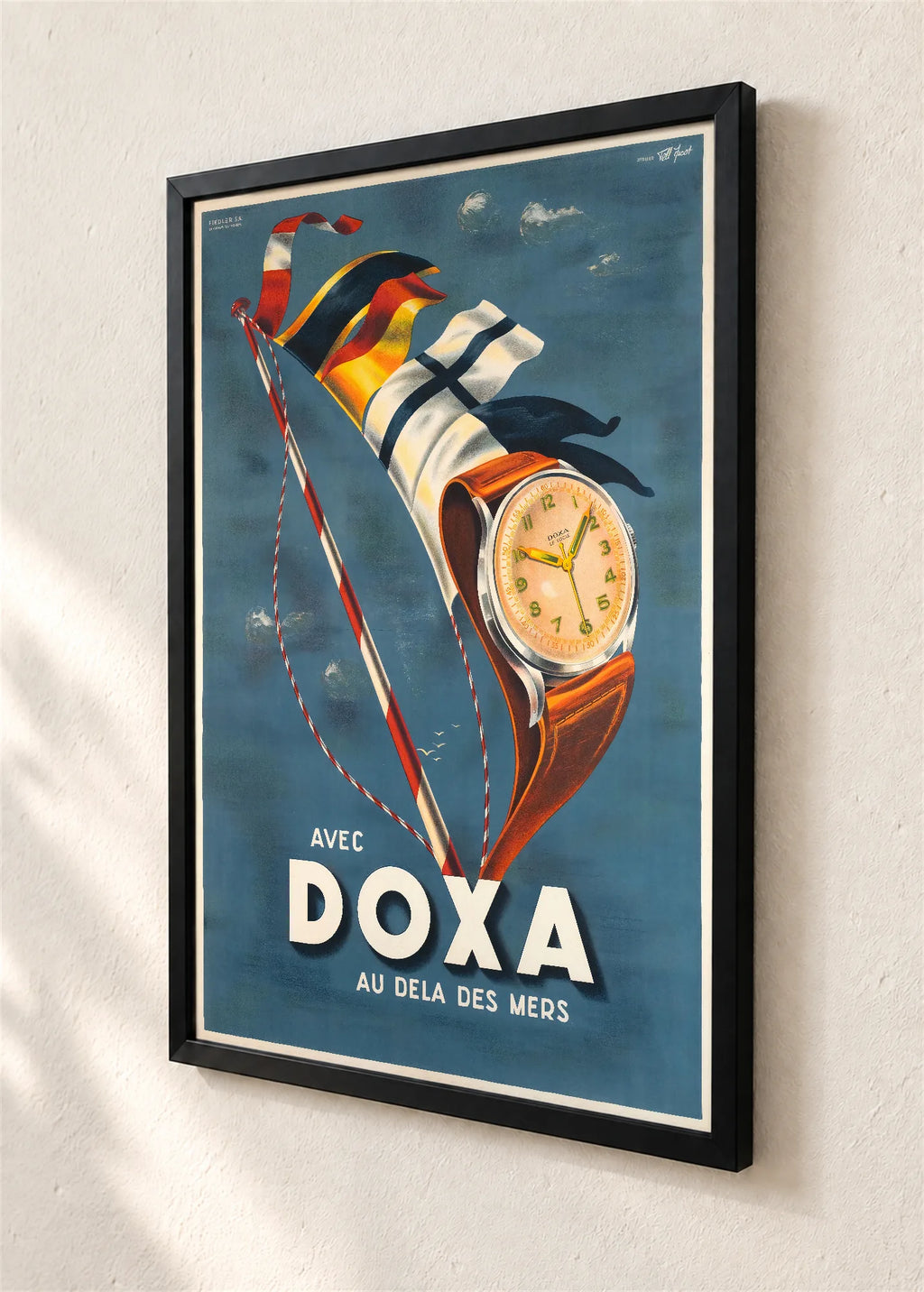 Doxa, preko mora, crni ram, detalj