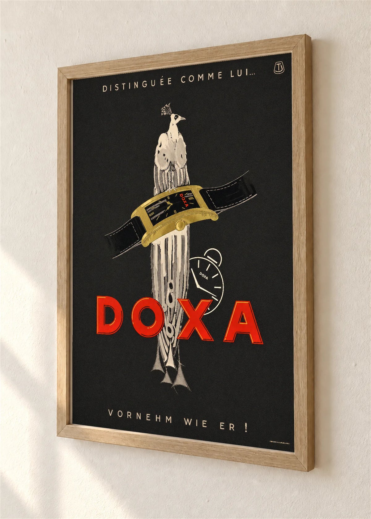 Doxa sa paunom, braon ram, detalj