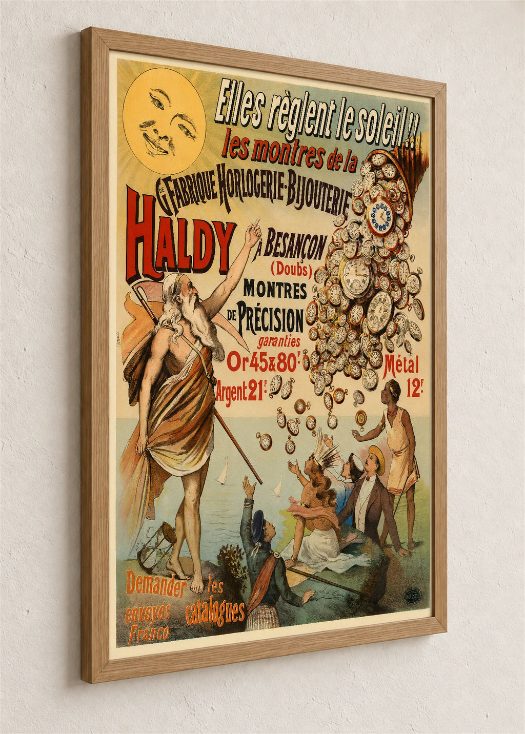 Haldy Besançon, reklamni plakat, braon ram iz ugla