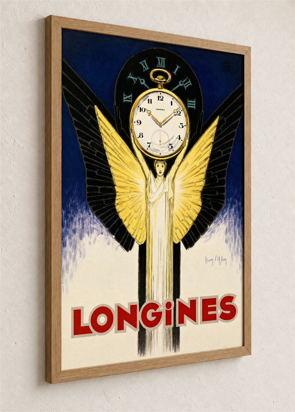 Longines sa krilima, braon ram iz ugla